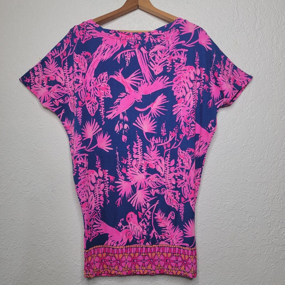 Lilly Pulitzer Lowe Indigo Night Caw Print Dolman Sleeve Jersey Knit Dress✨️S - Picture 6 of 12